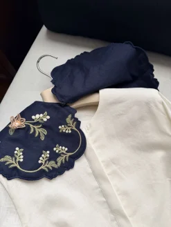 Alternative view of Uncategorized Shirts Linen White-Navy S-XL D85202609062424