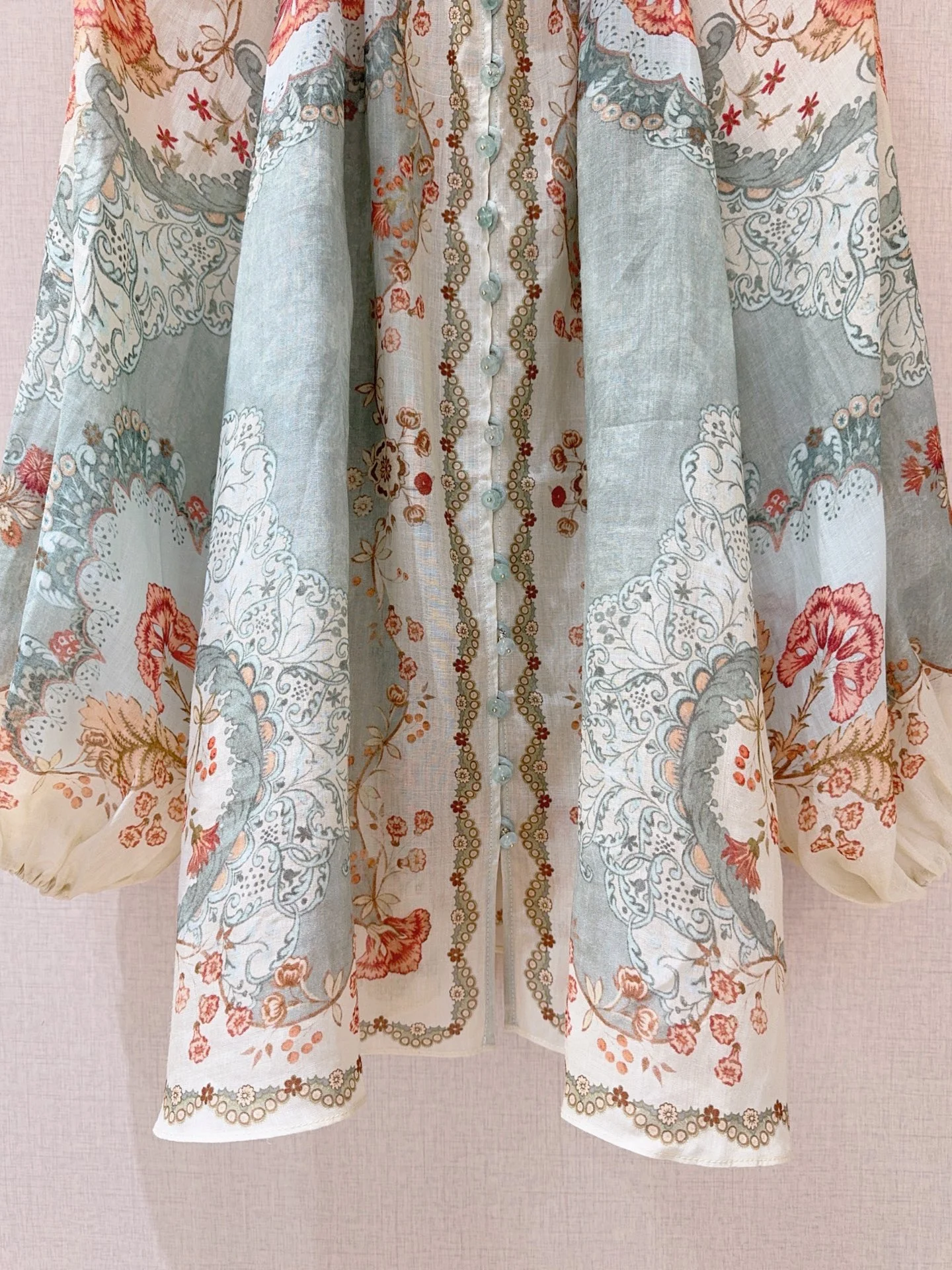 Uncategorized Shirts Ramie White-Blue-Orange S-XL B80202609060092 - Image 3