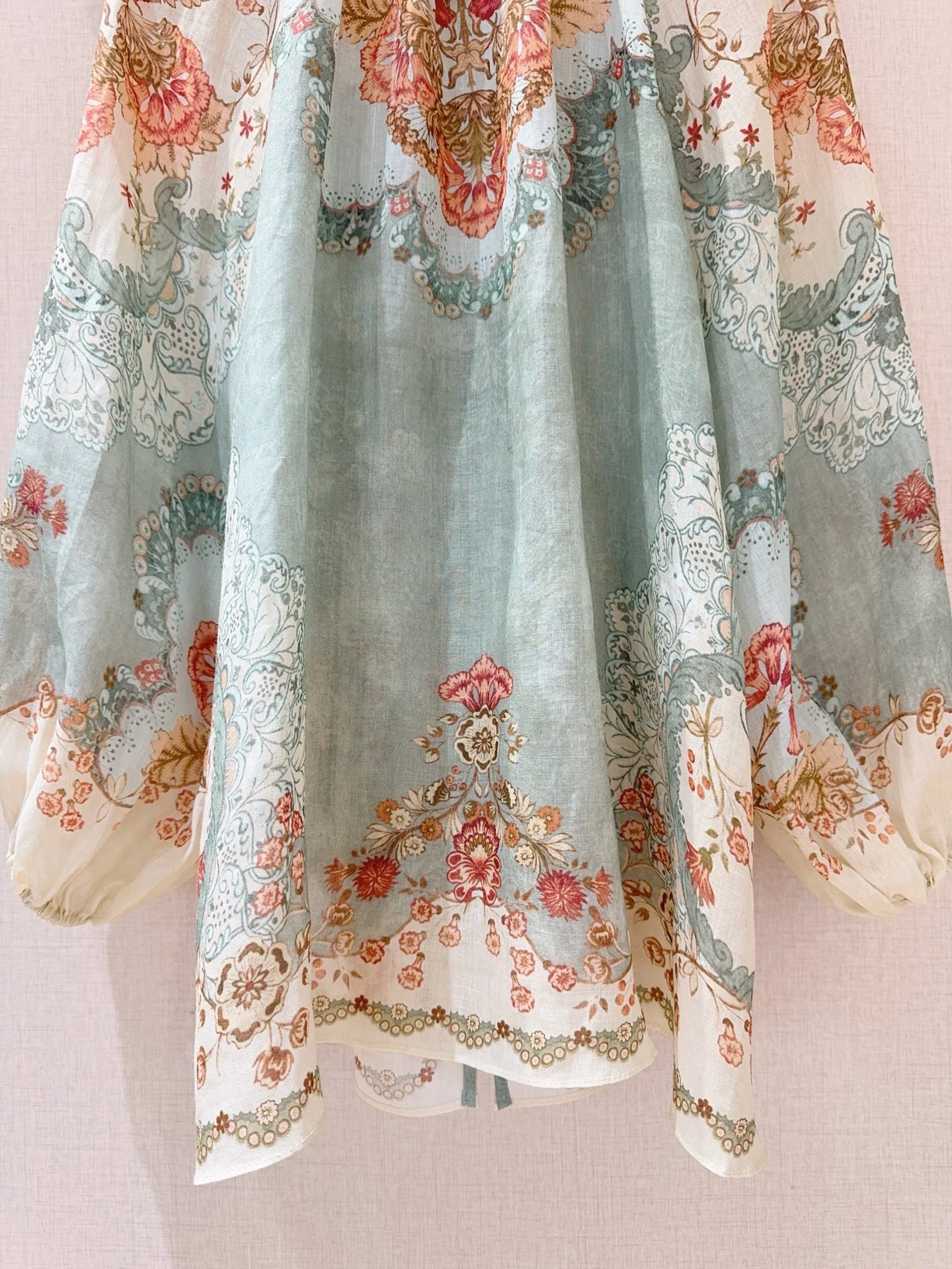 Uncategorized Shirts Ramie White-Blue-Orange S-XL B80202609060092 - Image 6