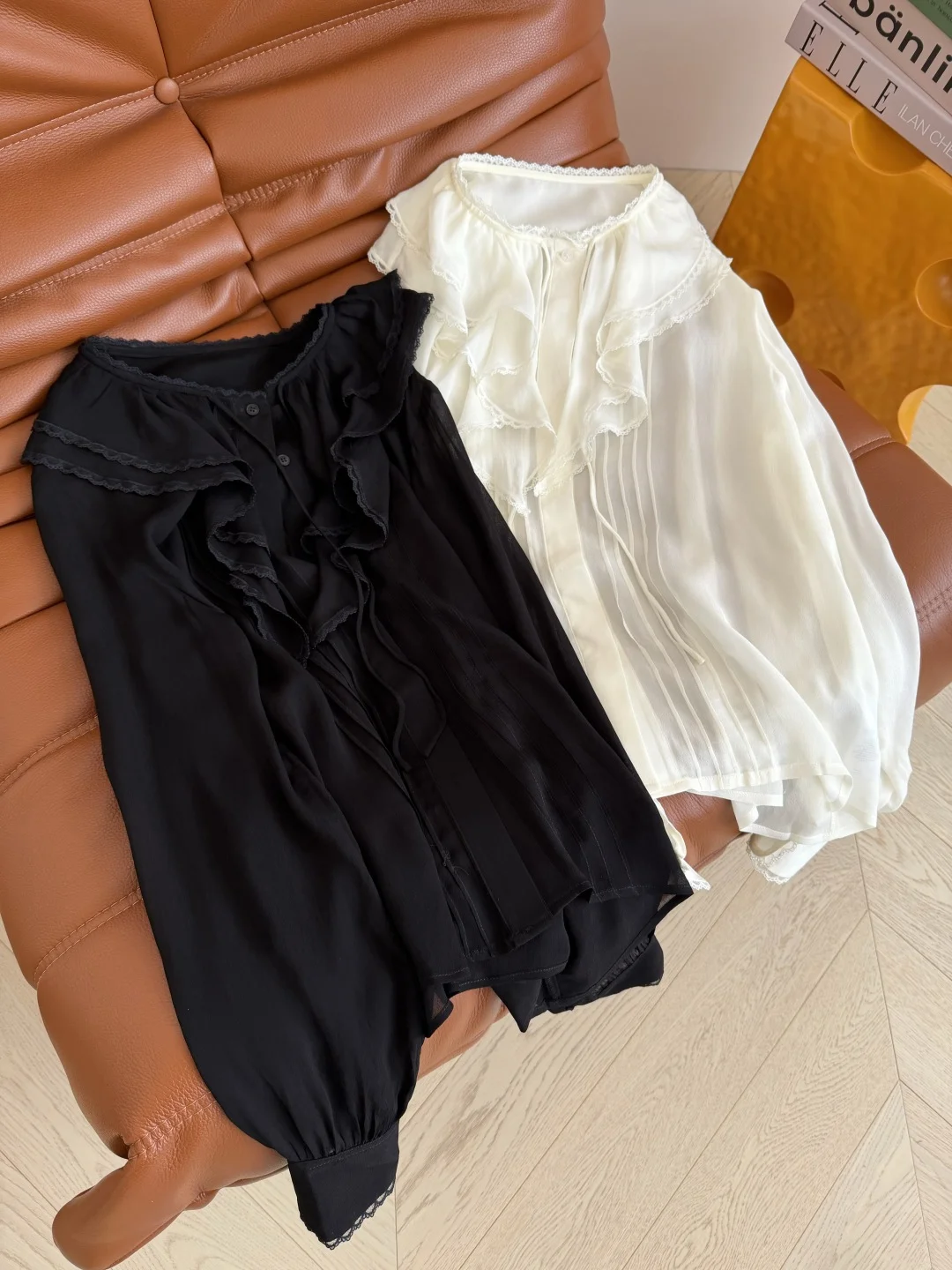 Uncategorized Shirts Rayon Black-White S-L C15202609060800