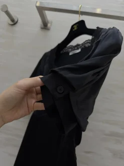 Alternative view of Uncategorized Shirts Satin Lace Black S_M_L B60202609062618