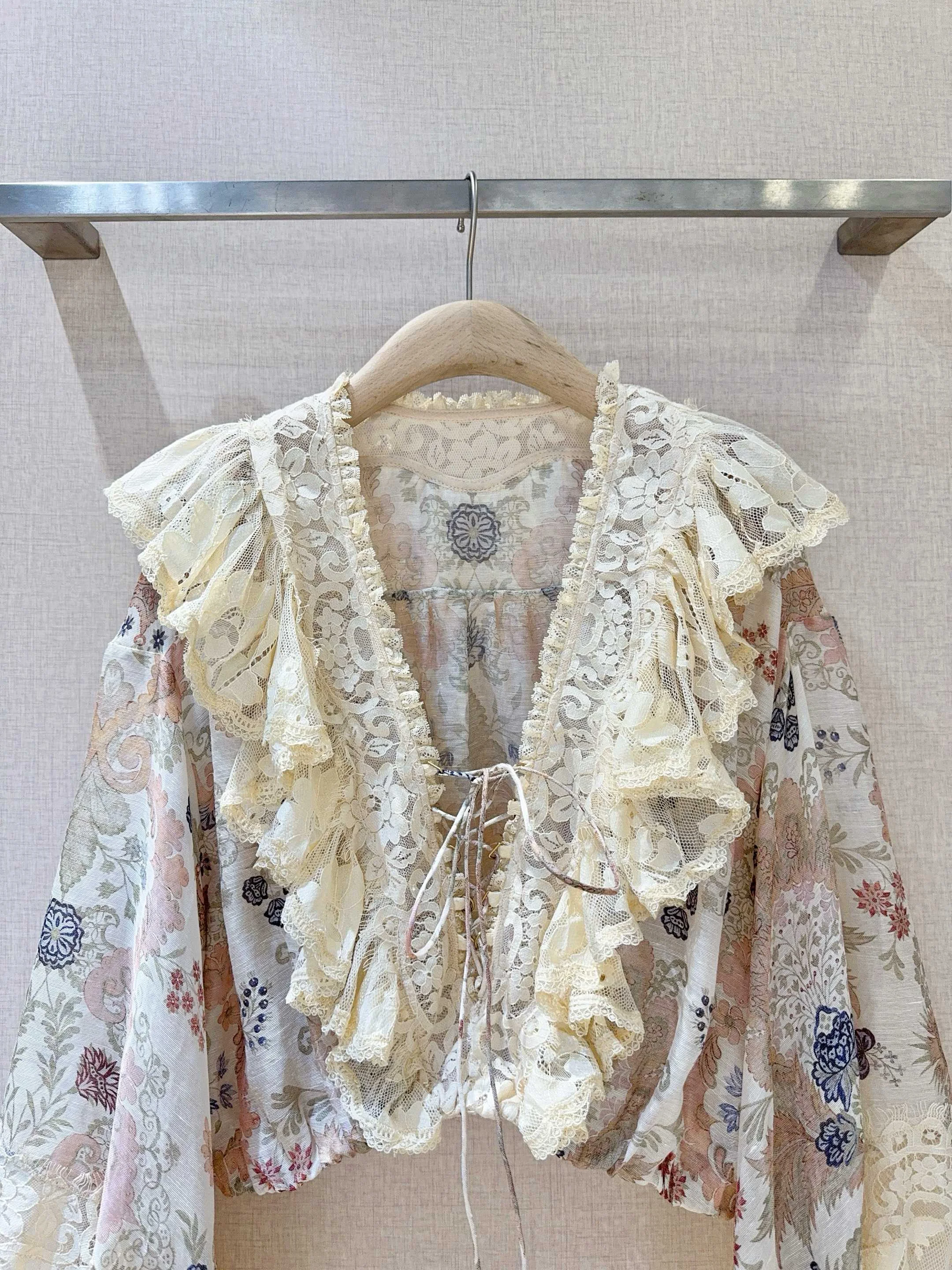 Uncategorized Shirts Silk Linen Cream-Pink S-XL D30202609063004 - Image 2