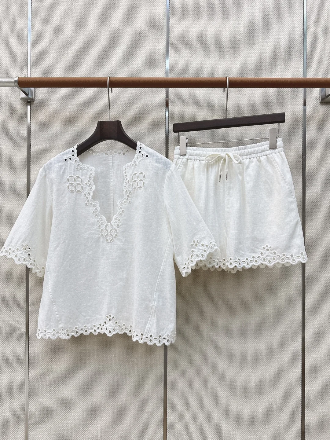 Uncategorized Shorts Linen Blend White S-M-L B55202609063421