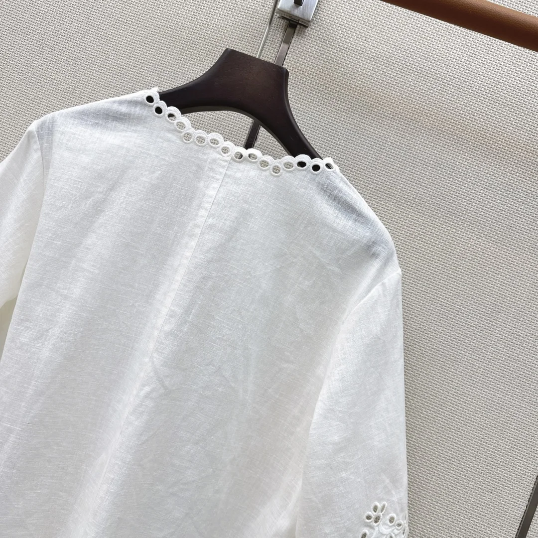 Uncategorized Shorts Linen Blend White S-M-L B55202609063421 - Image 2