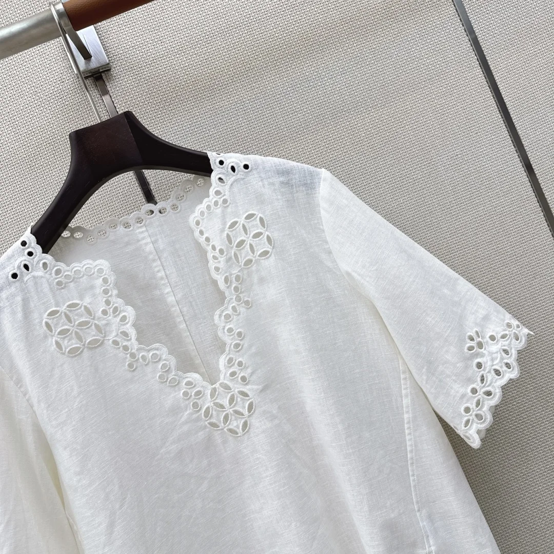 Uncategorized Shorts Linen Blend White S-M-L B55202609063421 - Image 5