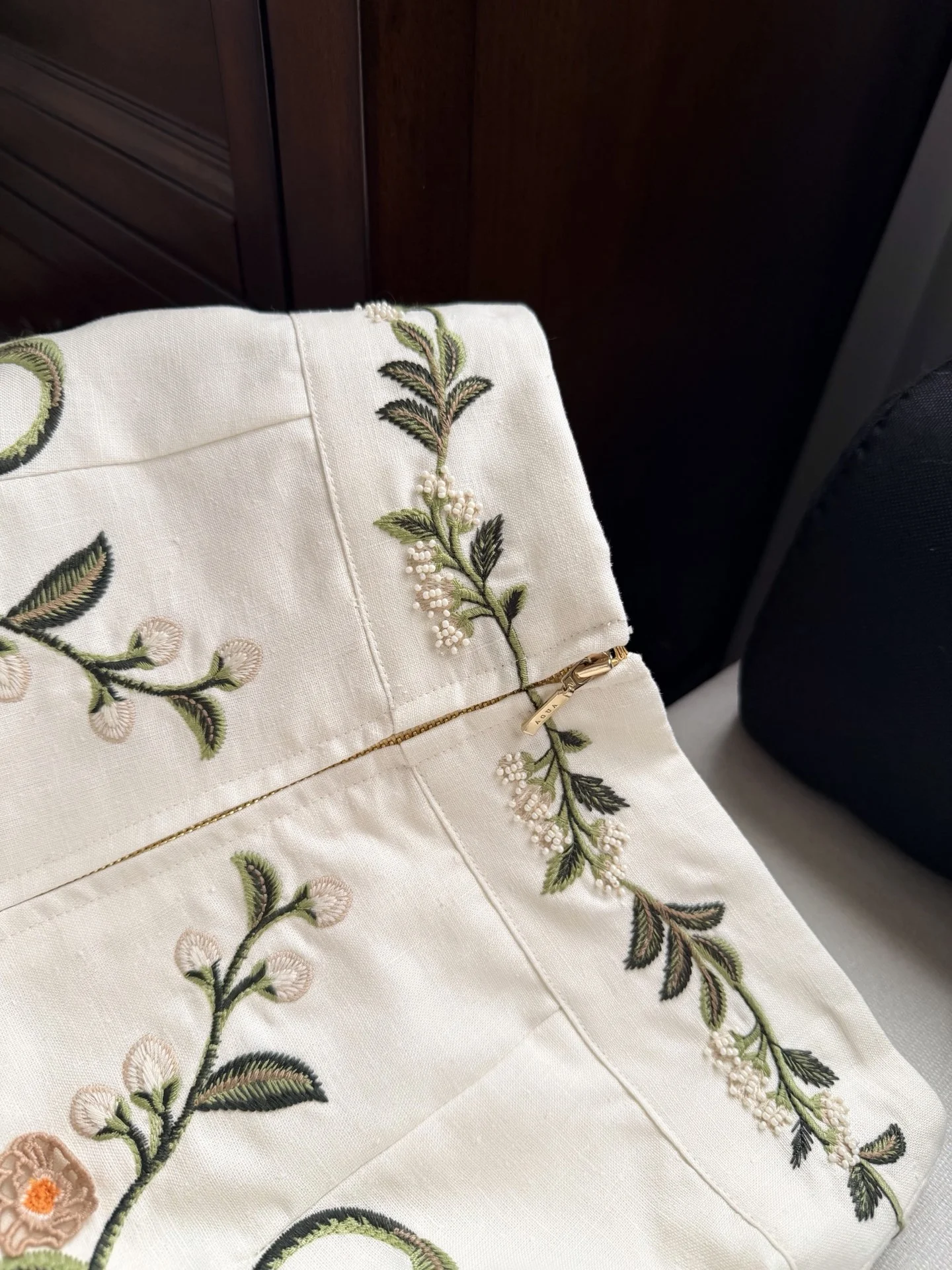 Uncategorized Shorts Linen White-Navy S-XL D15202609062425 - Image 3