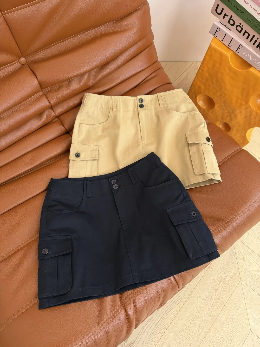 Uncategorized Skirts Black-Khaki S-L B25202609061388