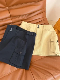 Alternative view of Uncategorized Skirts Black-Khaki S-L B25202609061388