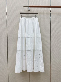 Uncategorized Skirts Cotton White S-L C35202609063380
