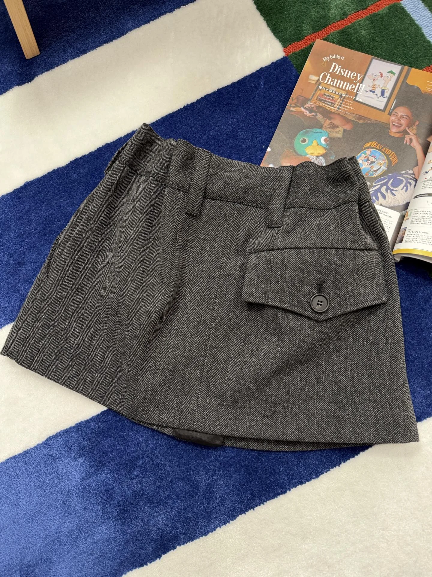 Uncategorized Skirts Herringbone Wool Gray-Black S-L C95202609060673 - Image 5