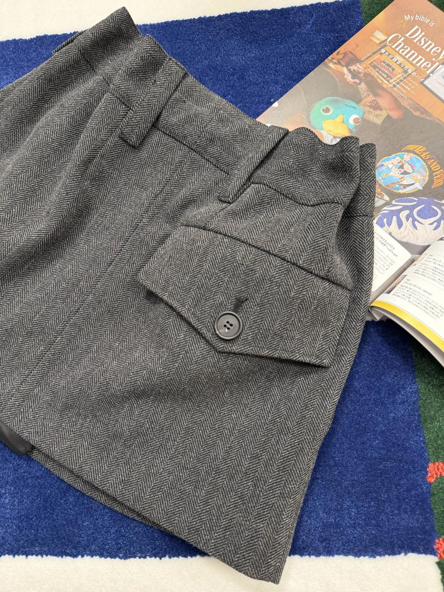 Uncategorized Skirts Herringbone Wool Gray-Black S-L C95202609060673 - Image 6