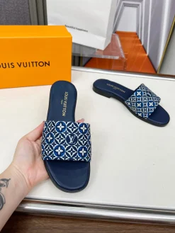 Uncategorized Slides Denim Leather Blue-White EU35-40 A60202609111195