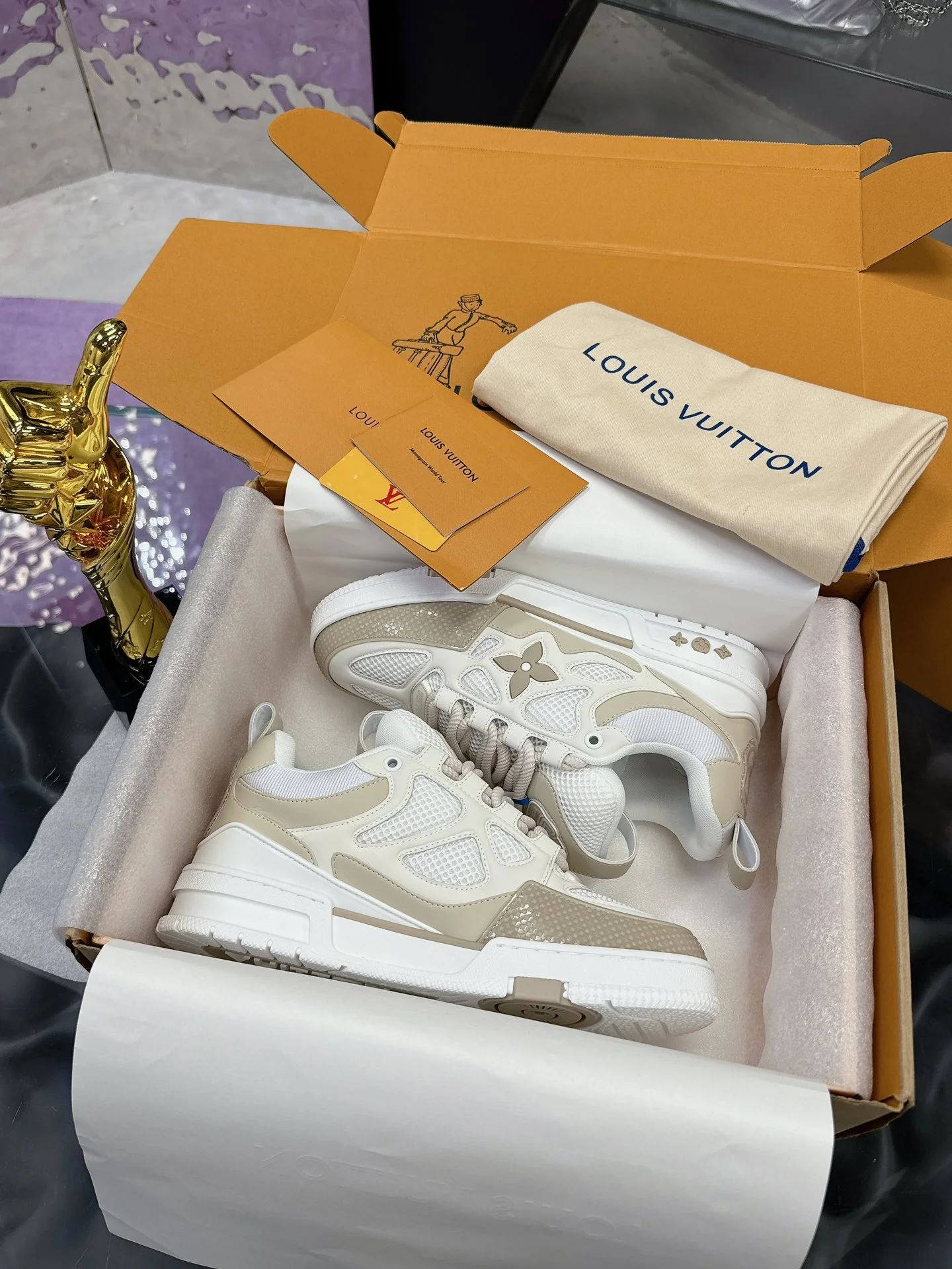 Uncategorized Sneakers Leather Mesh White-Beige EU35-44 C00202609111654