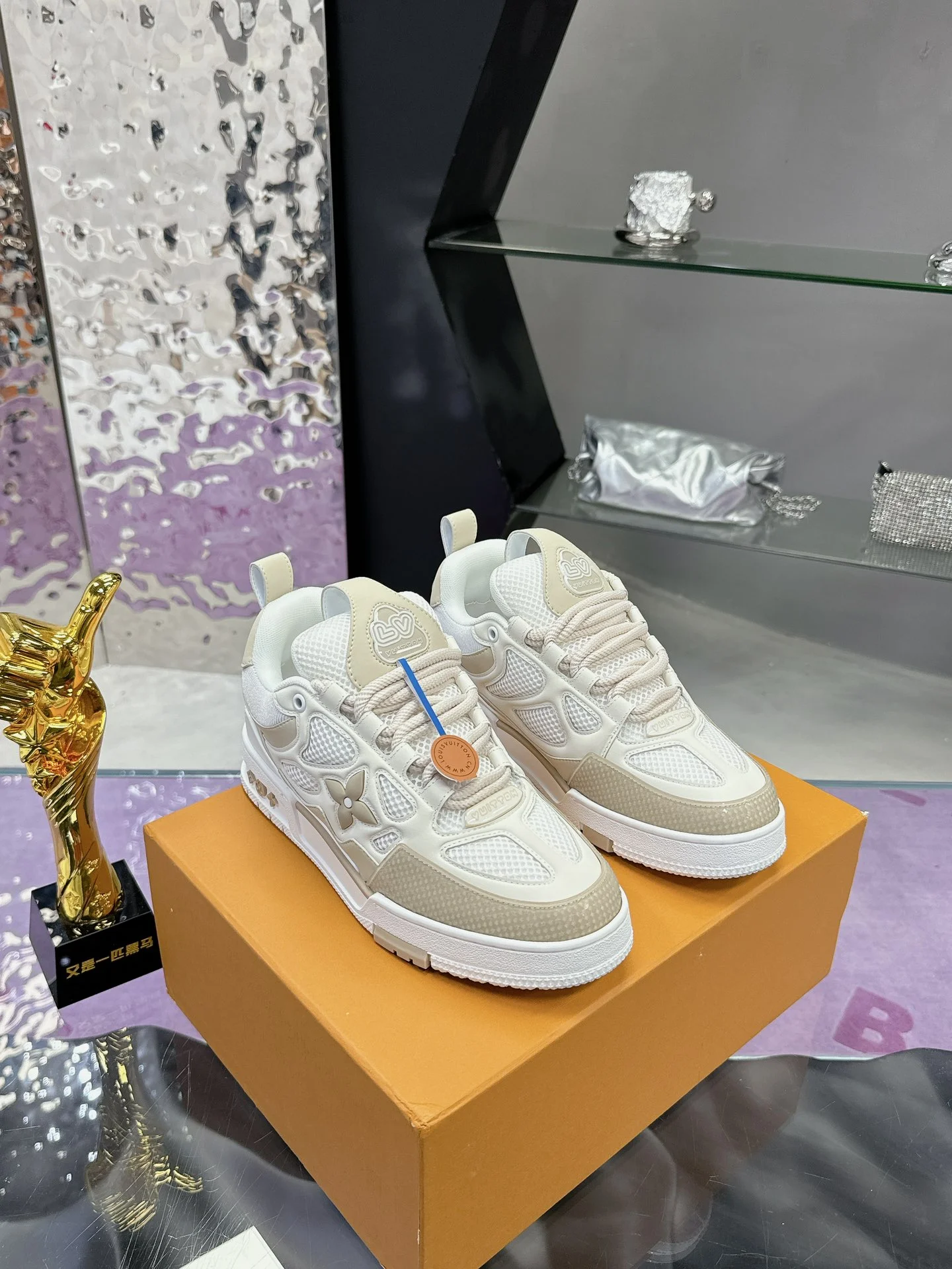 Uncategorized Sneakers Leather Mesh White-Beige EU35-44 C00202609111654 - Image 2