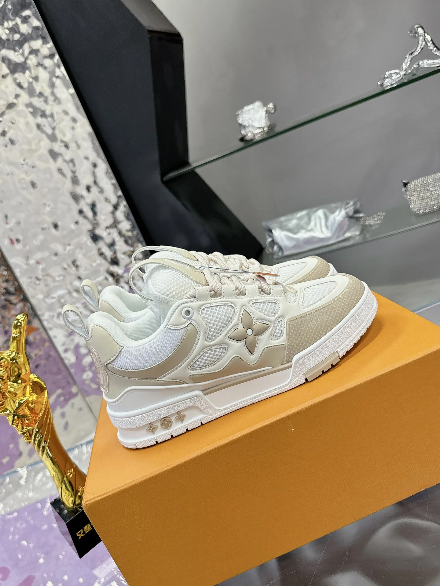 Uncategorized Sneakers Leather Mesh White-Beige EU35-44 C00202609111654 - Image 3