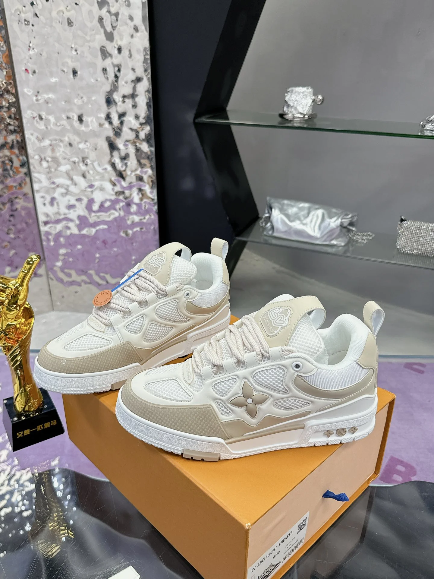 Uncategorized Sneakers Leather Mesh White-Beige EU35-44 C00202609111654 - Image 4