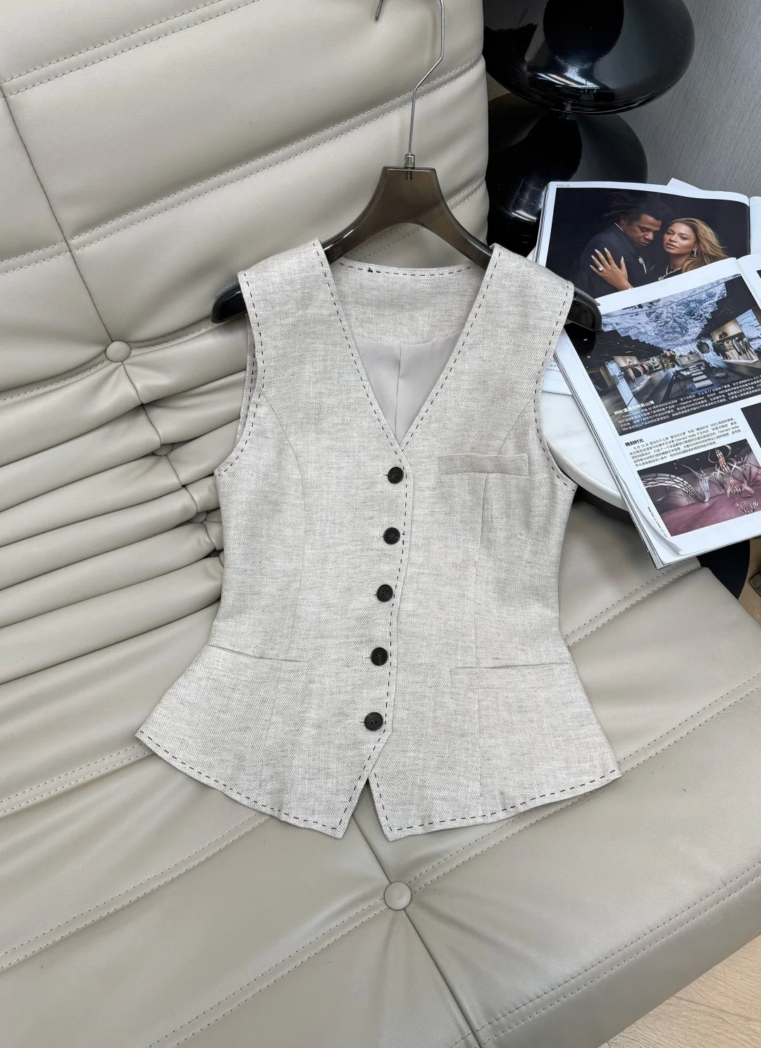 Uncategorized Suits Linen Beige S D10202609061487 - Image 2