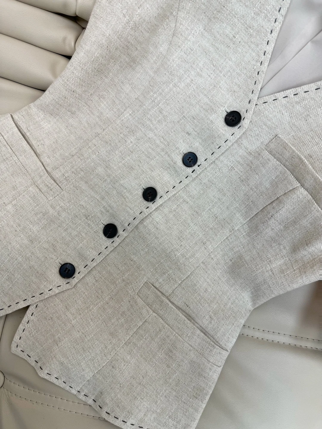 Uncategorized Suits Linen Beige S D10202609061487 - Image 4