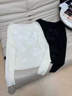 Uncategorized Sweaters Knit White-Black S-M-L B20202609060256