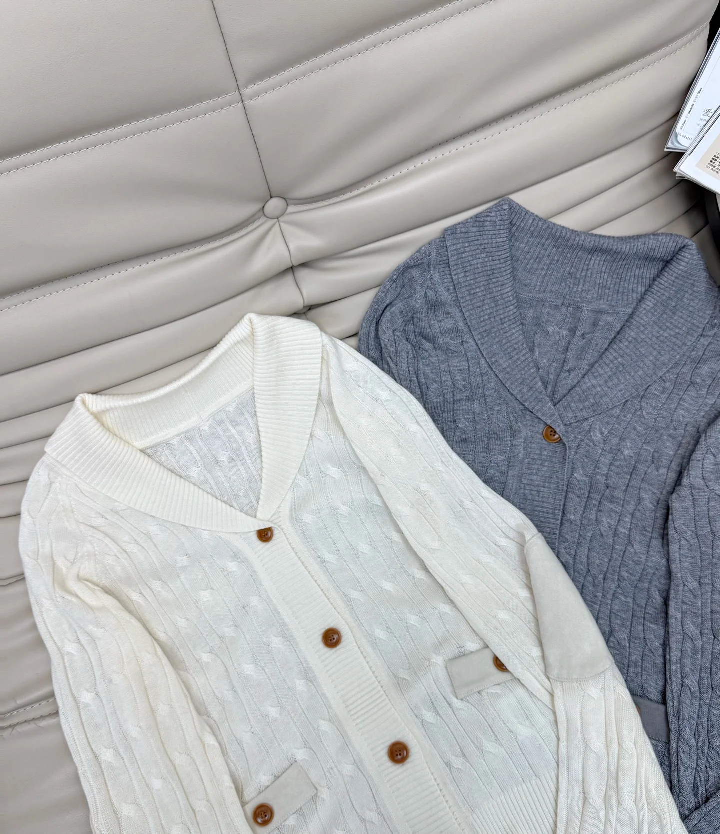 Uncategorized Sweaters White-Blue-Brown S-L B70202609060265 - Image 6