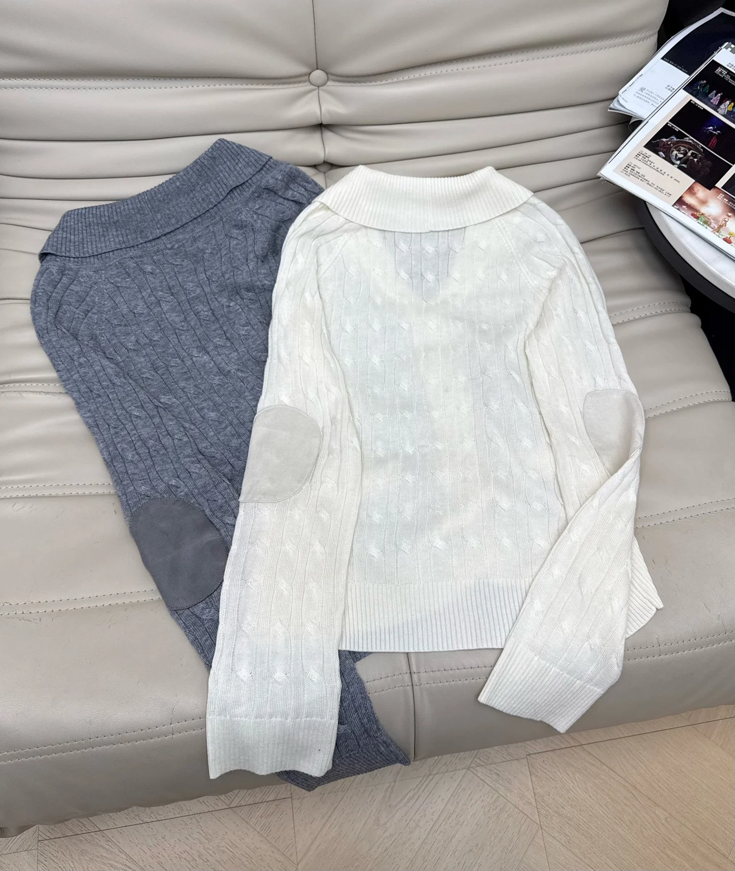 Uncategorized Sweaters White-Blue-Brown S-L B70202609060265 - Image 9