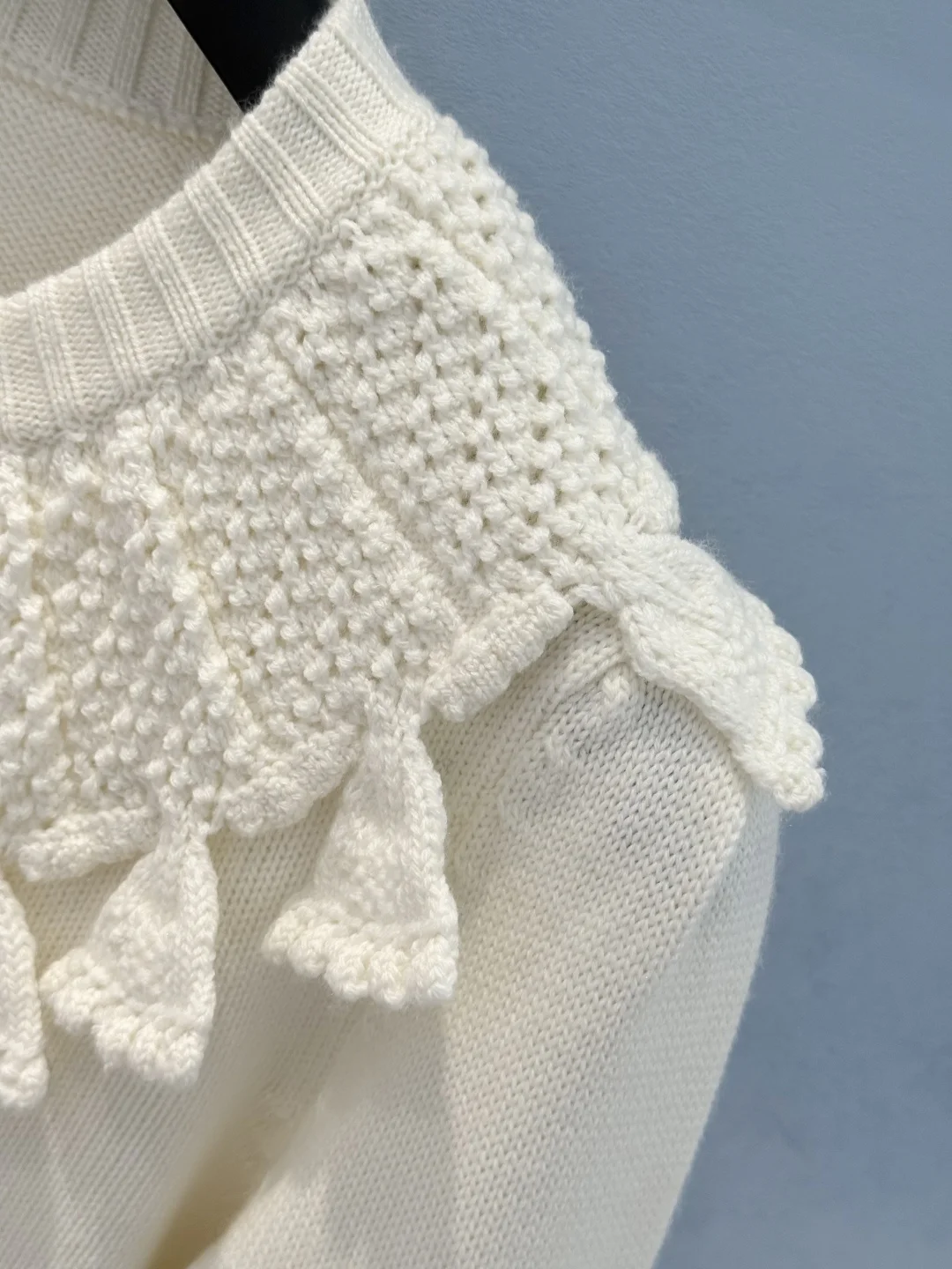 Uncategorized Sweaters Wool Blend White-Black S-L C60202609062296 - Image 7
