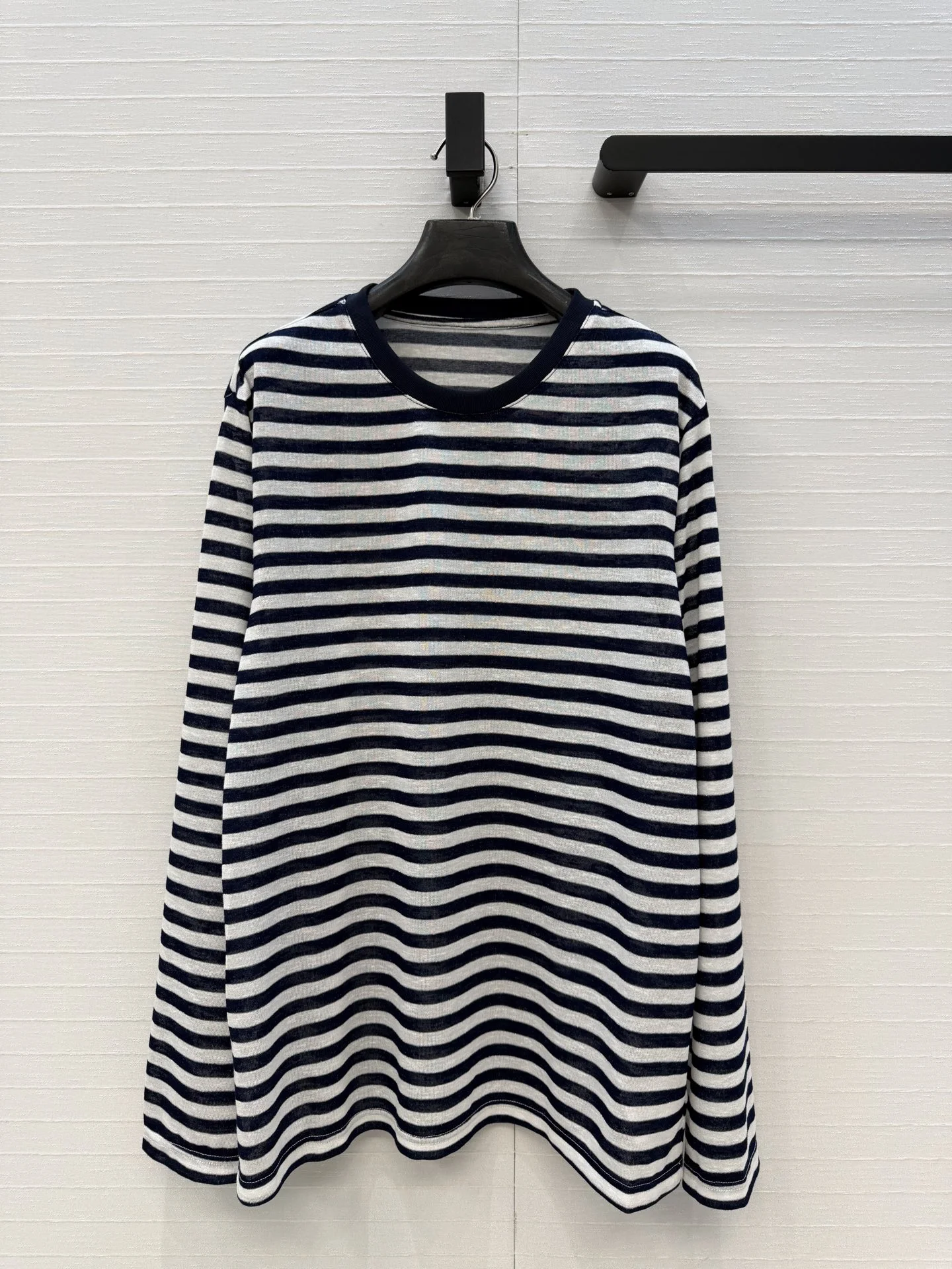 Uncategorized T-shirts Linen Cotton Navy-White S-L B20202609061282