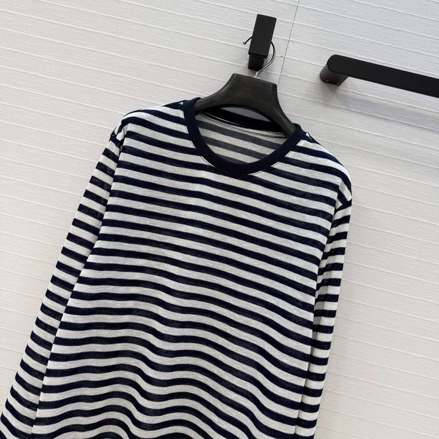 Uncategorized T-shirts Linen Cotton Navy-White S-L B20202609061282 - Image 2