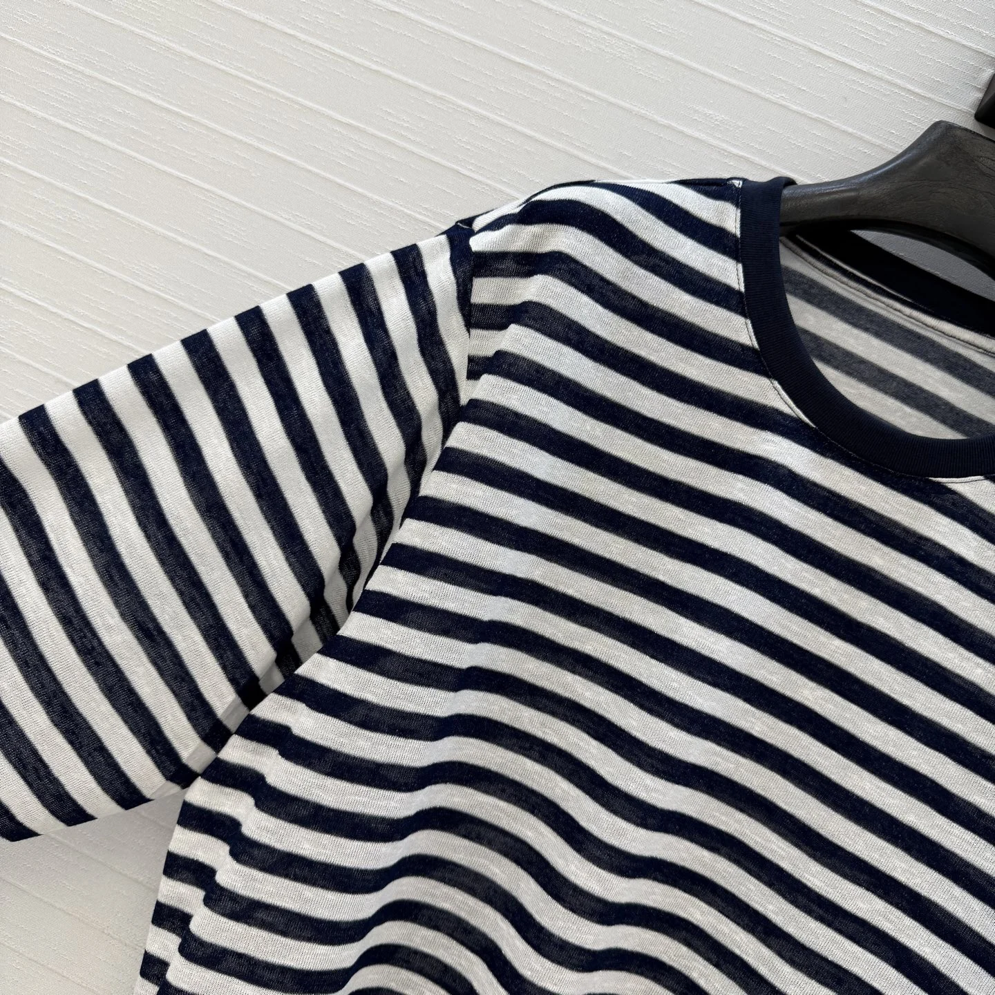 Uncategorized T-shirts Linen Cotton Navy-White S-L B20202609061282 - Image 3