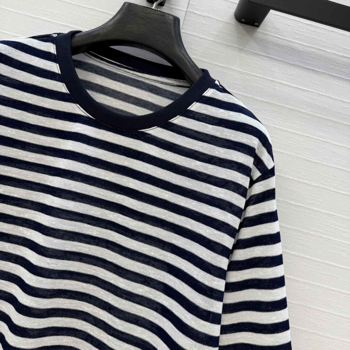 Uncategorized T-shirts Linen Cotton Navy-White S-L B20202609061282 - Image 4
