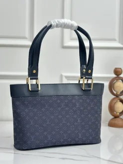 Alternative view of LV Totes Bags Denim and Leather Blue-Gold 24X26X9CM E50202609090379