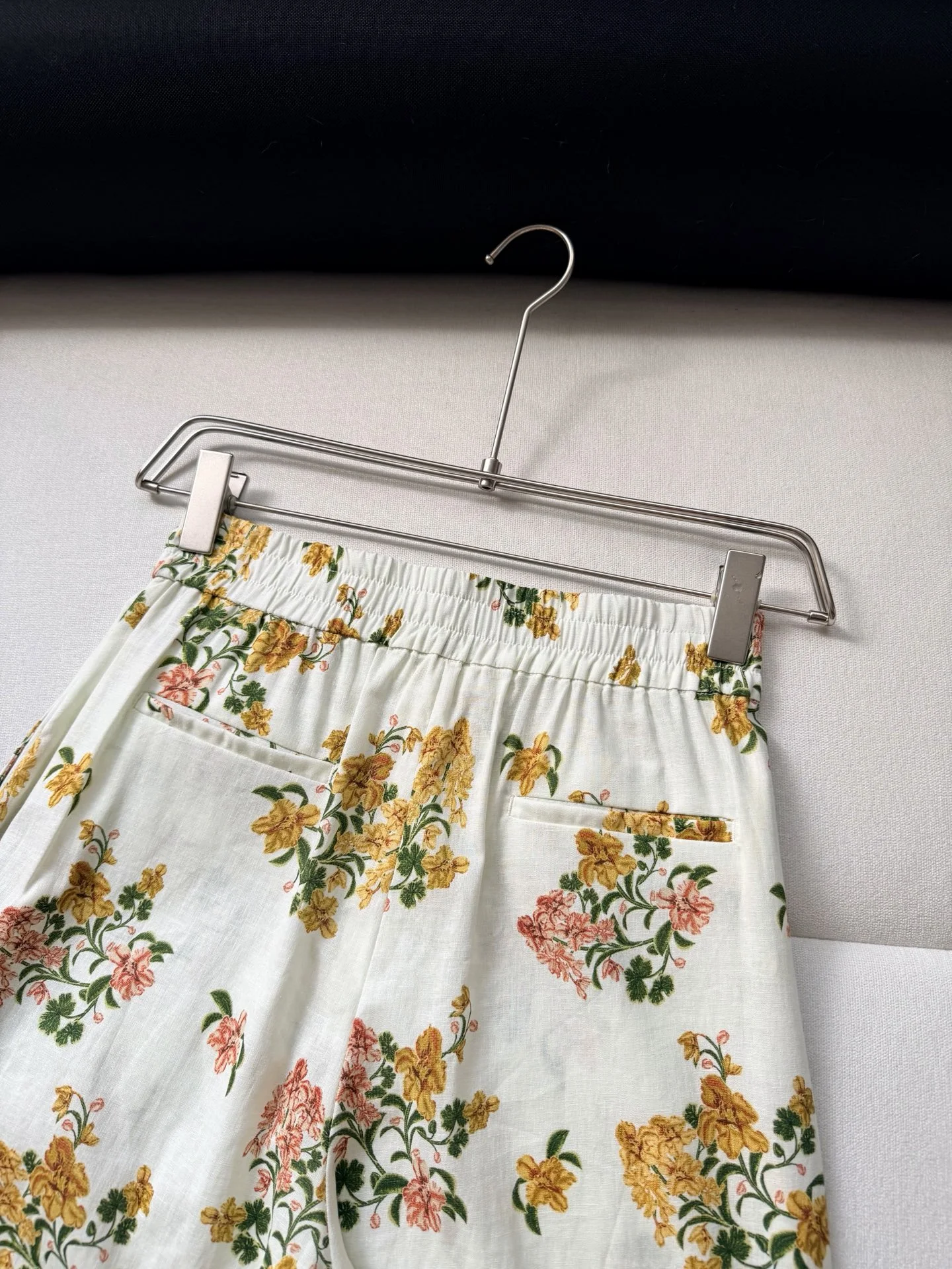 Uncategorized Trousers Linen White-Yellow S-XL D15202609060950 - Image 5