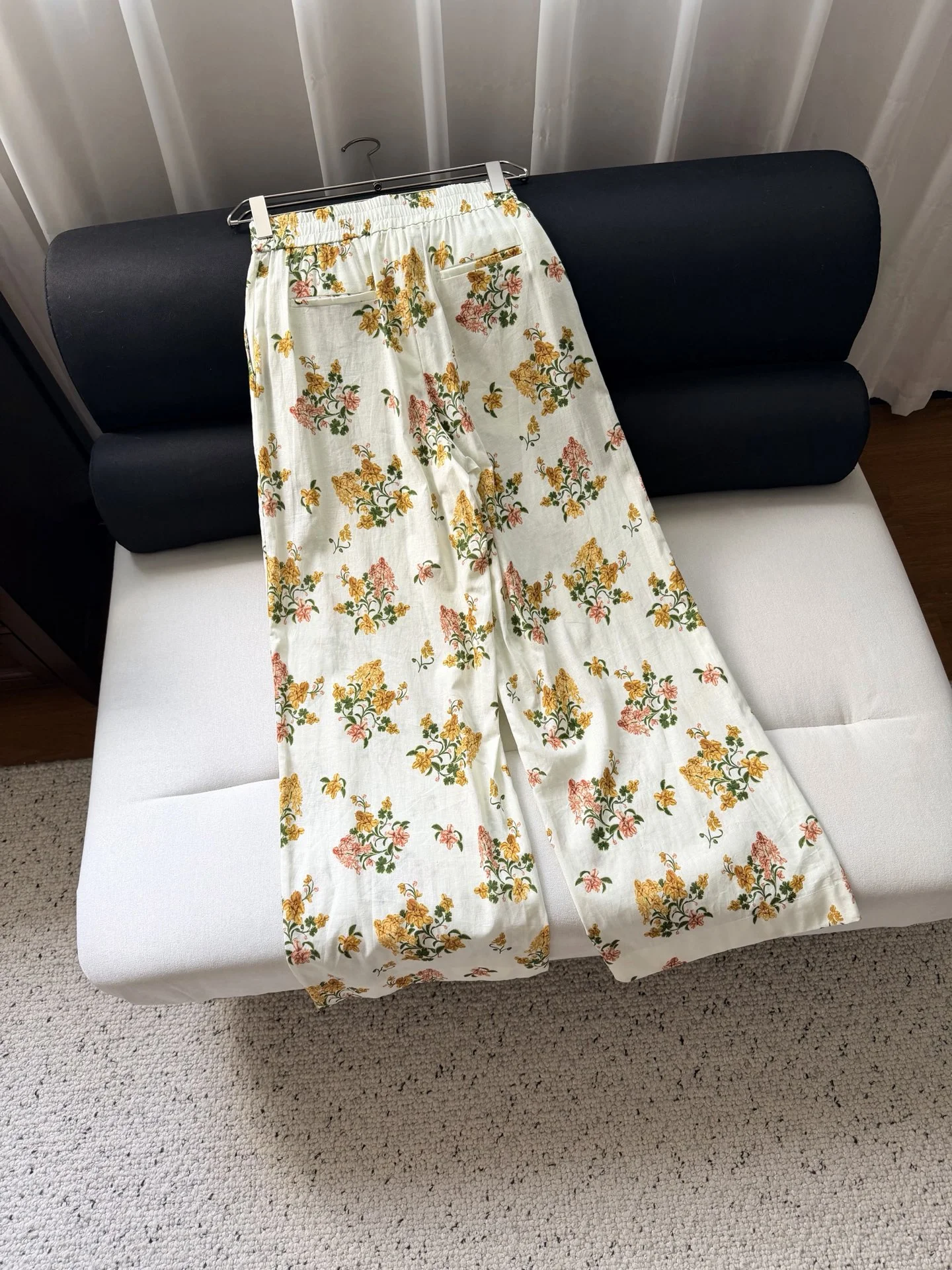 Uncategorized Trousers Linen White-Yellow S-XL D15202609060950 - Image 9