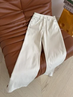 Uncategorized Trousers Stretch Fabric Cream S-L B45202609063052