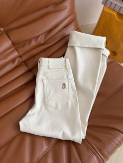 Alternative view of Uncategorized Trousers Stretch Fabric Cream S-L B45202609063052