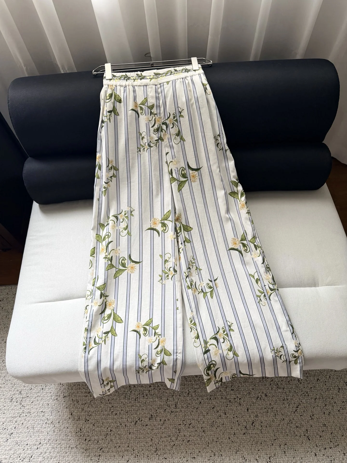 Uncategorized Trousers White-Blue S-L D15202609062427