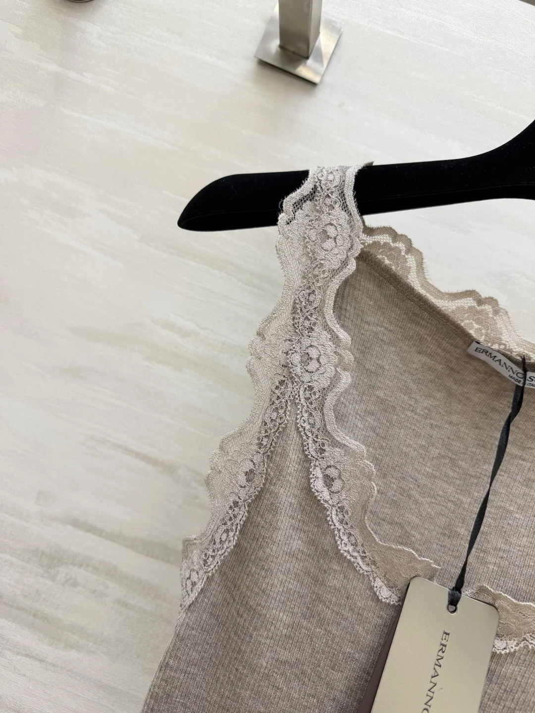 Uncategorized Vests Lace Knit Gray-White S_M_L A55202609062620 - Image 3