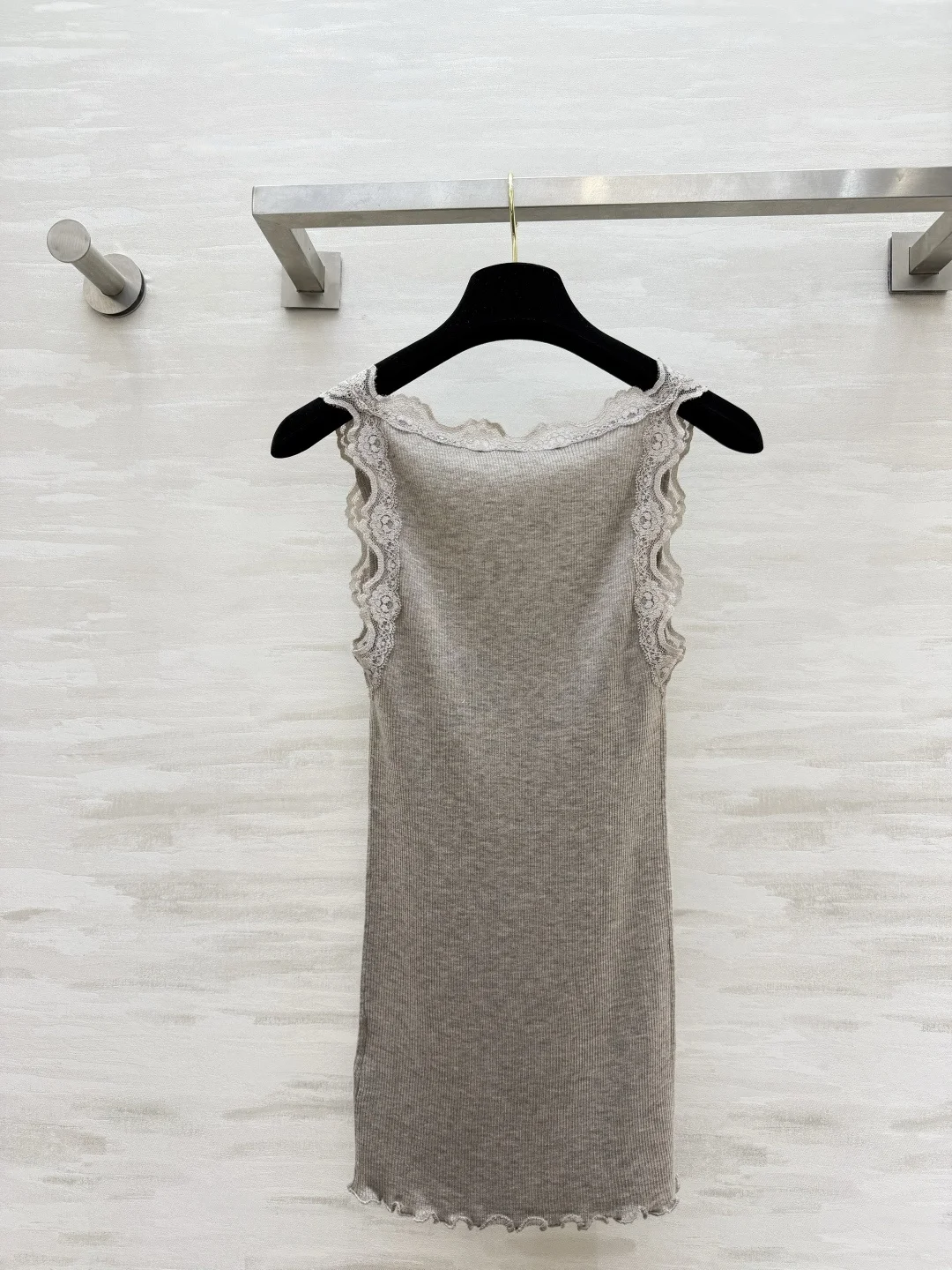 Uncategorized Vests Lace Knit Gray-White S_M_L A55202609062620 - Image 4