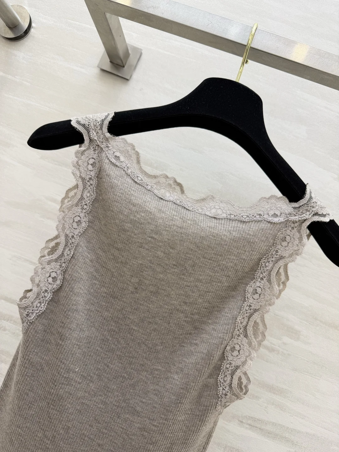 Uncategorized Vests Lace Knit Gray-White S_M_L A55202609062620 - Image 6