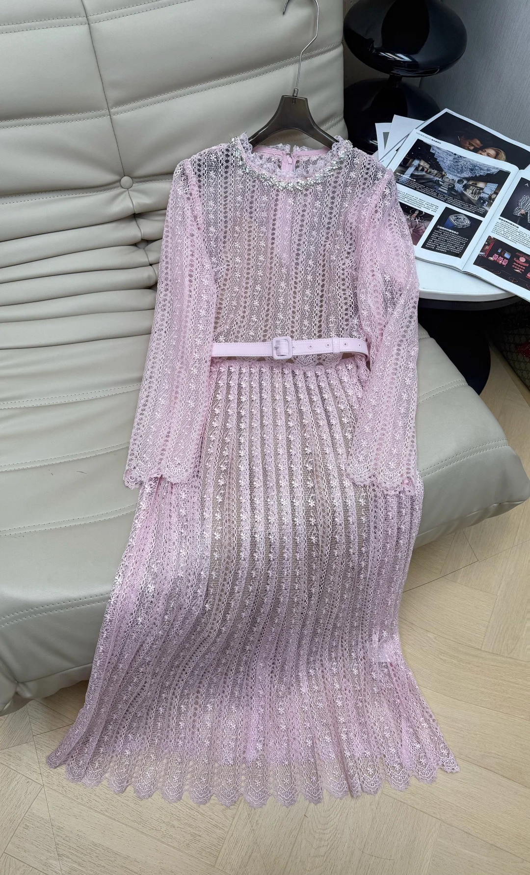 VALENTINO Dresses Lace Pink-Silver S-XL D60202609061478