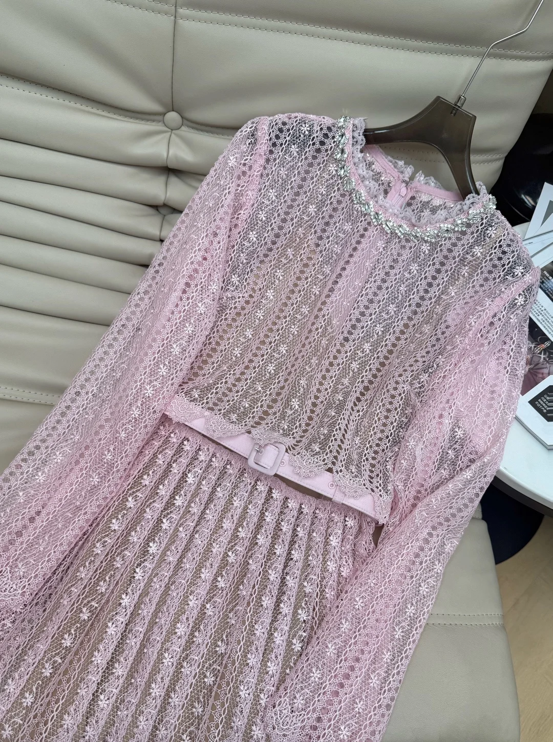 VALENTINO Dresses Lace Pink-Silver S-XL D60202609061478 - Image 2