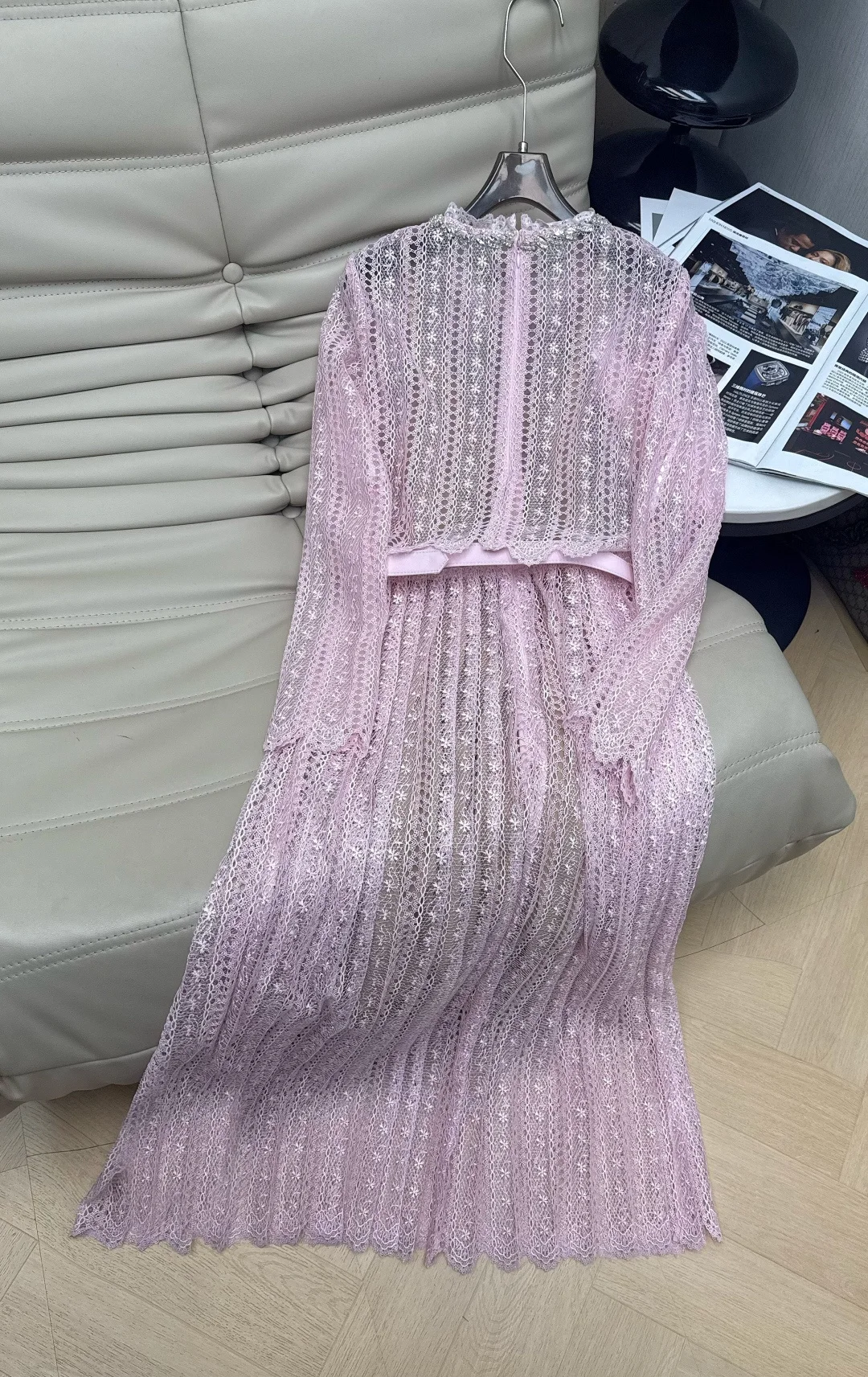 VALENTINO Dresses Lace Pink-Silver S-XL D60202609061478 - Image 7