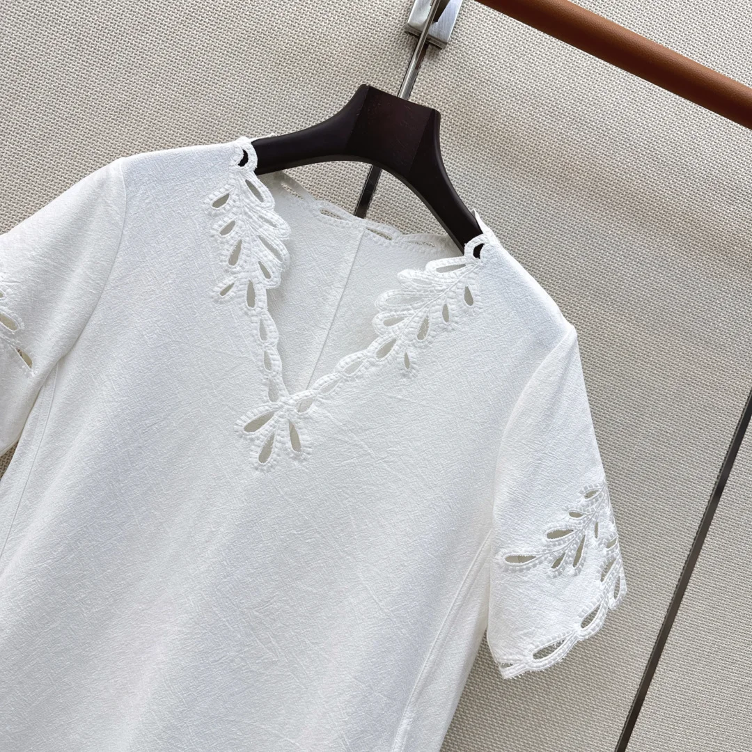 VALENTINO Dresses Linen White S-M-L B75202609063419 - Image 3