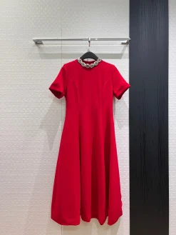 VALENTINO Dresses Red-Silver S-XL C70202609062810