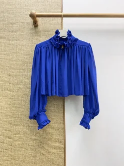 VALENTINO Shirts Georgette Blue S-L B75202609060477
