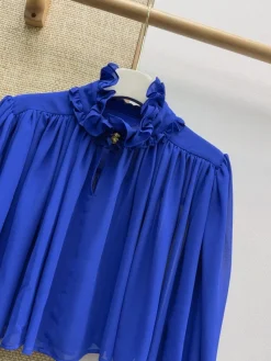 Alternative view of VALENTINO Shirts Georgette Blue S-L B75202609060477