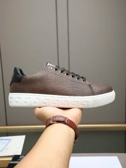 VERSACE Sneakers Calfskin Leather Brown-Black EU38-44 B10202609112038