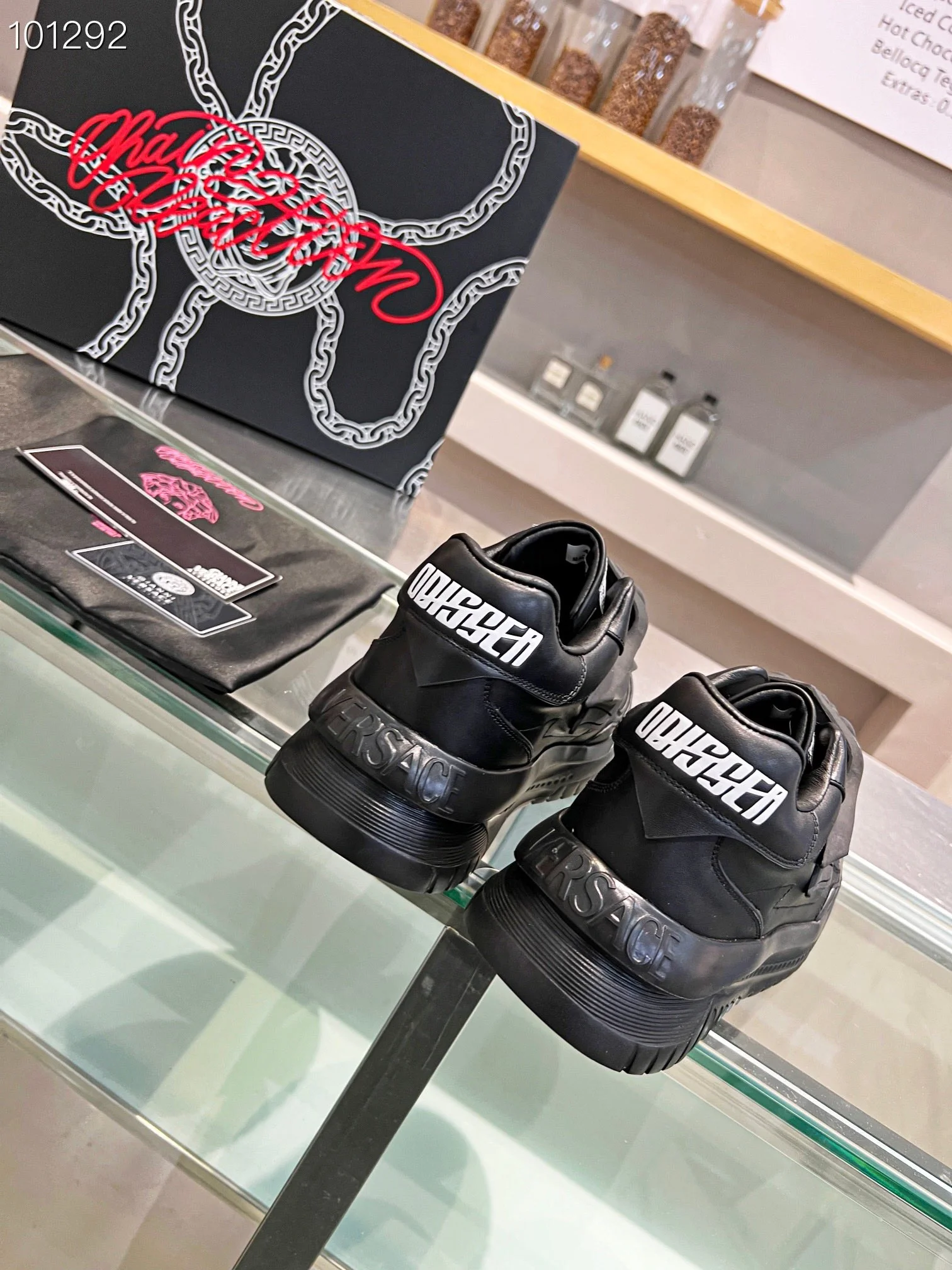 VERSACE Sneakers Leather Black EU35-46 B90202609111931 - Image 7