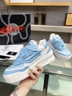 Alternative view of VERSACE Sneakers Leather White-Light Blue EU35-46 B90202609111934