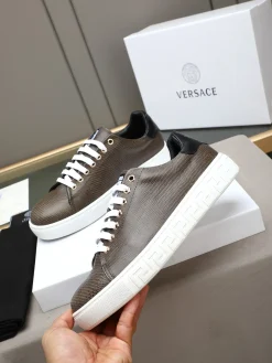 Alternative view of VERSACE Sneakers Lizard Embossed Calfskin Brown-Black EU38-44 B10202609112039